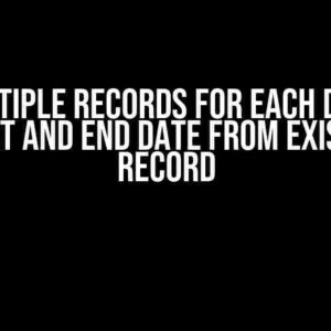 Get Multiple Records for Each Day with a Start and End Date from Existing 1 Record